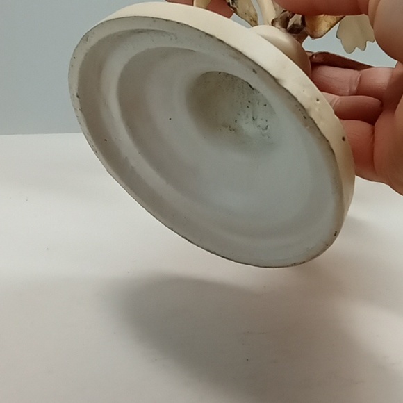 🐿️vintage tole metal floral candle holder. No flaws - Picture 7 of 7